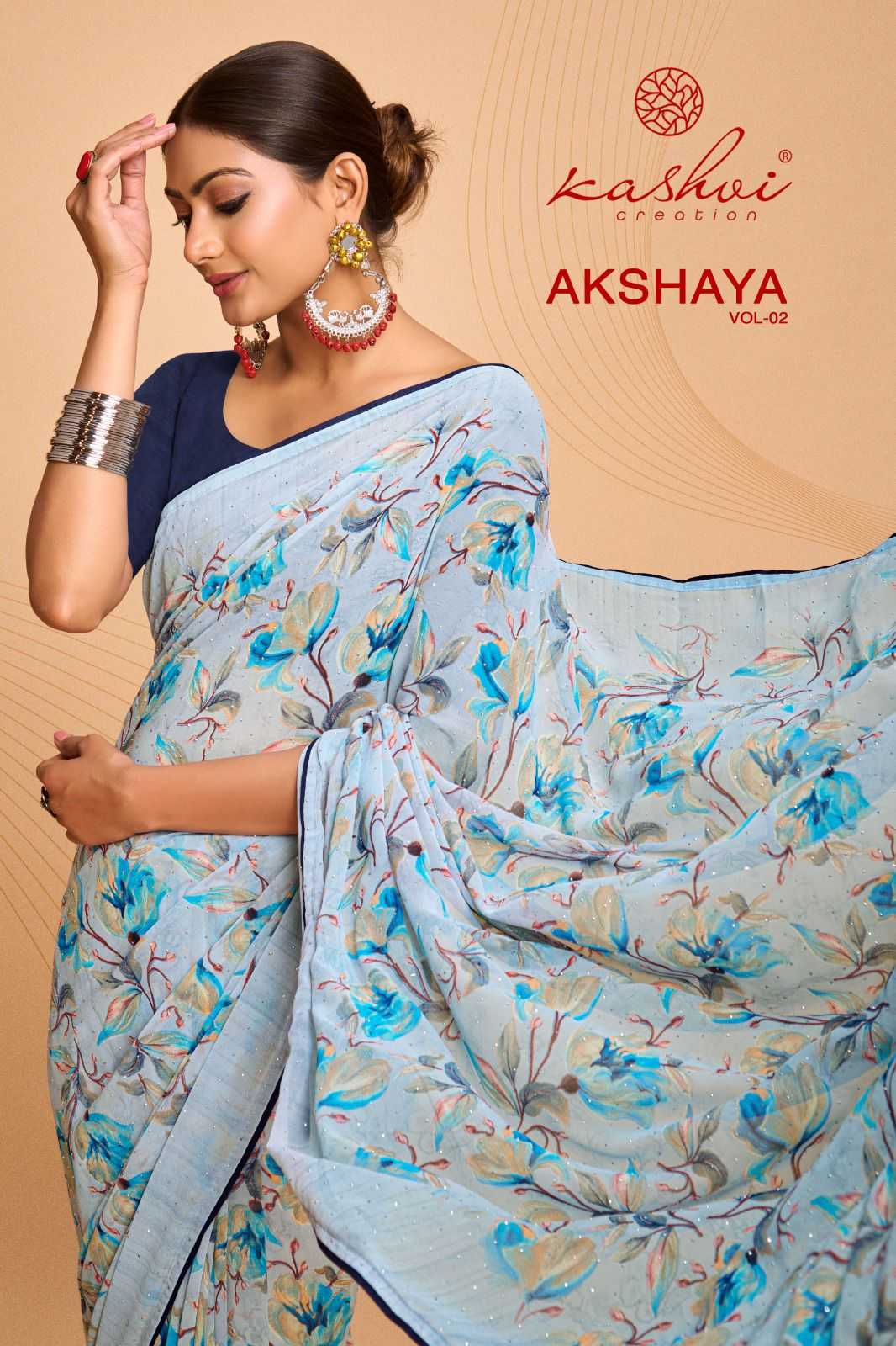 kashvi creation akshaya vol 2 weightless fancy wear saree collection 