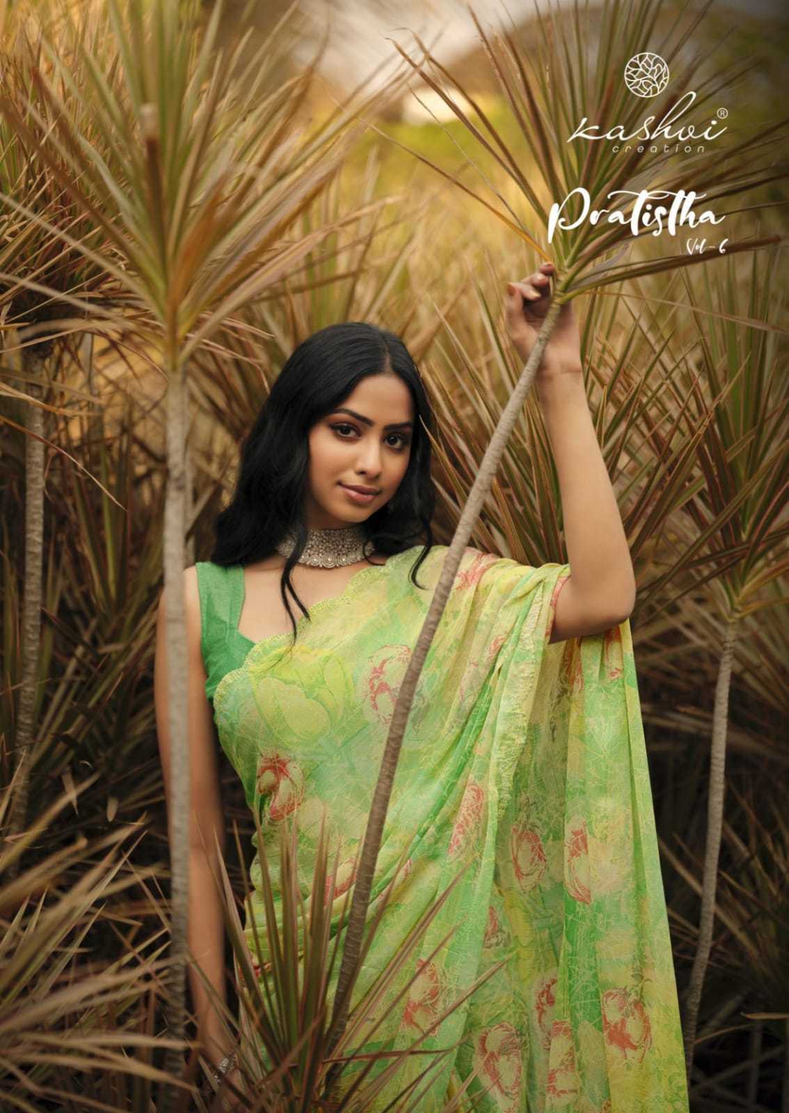 kashvi pratistha vol 6 brasso fancy wear saree supplier 
