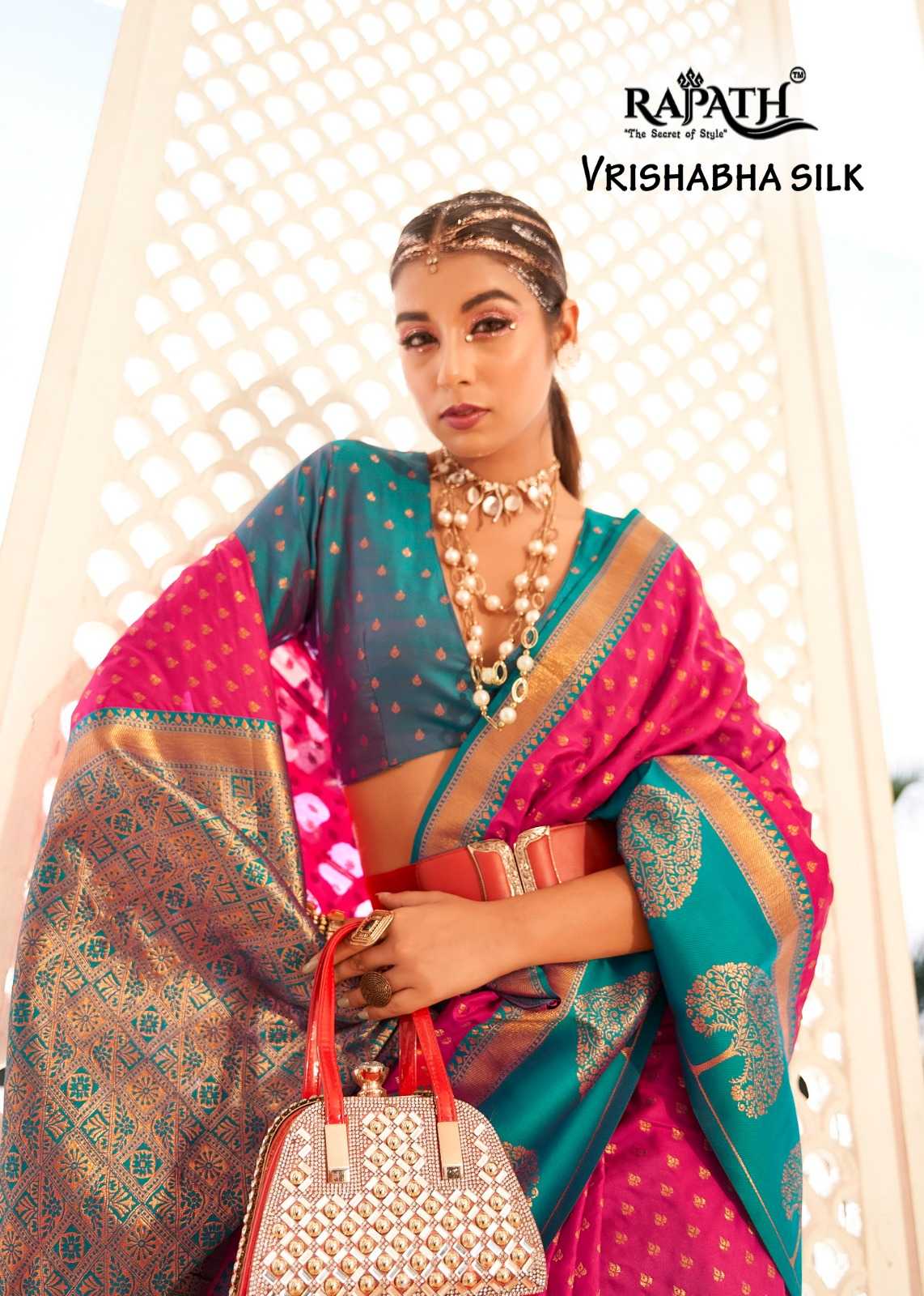 rajpath vrishabha silk soft banarasi wedding wear saree collection 