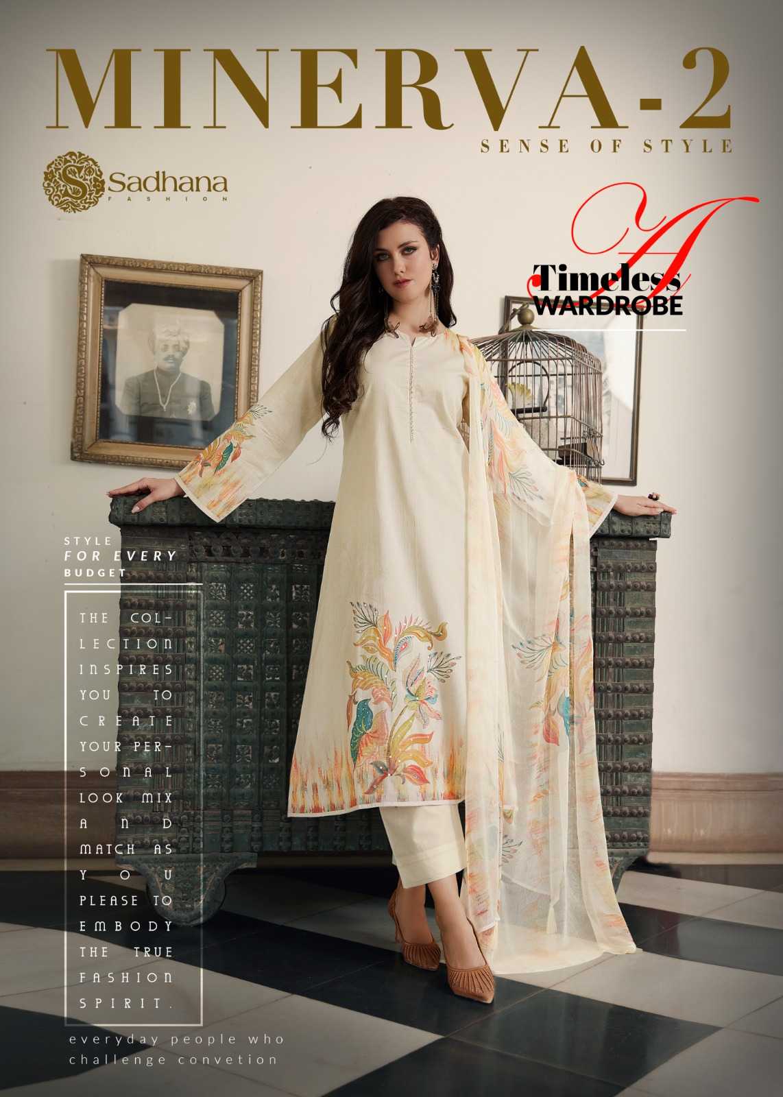 sadhana fashion minerva vol 2 khatli work with digital print cotton unstitch salwar suit 