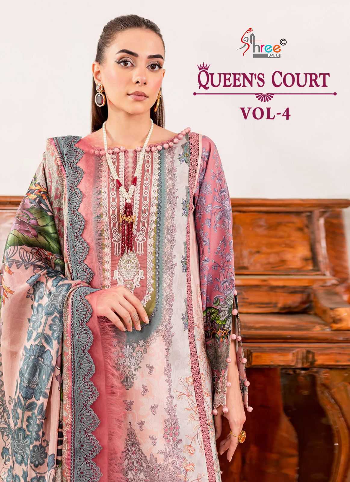 shree queens court vol 4 regular use cotton pakistani unstich salwar kameez