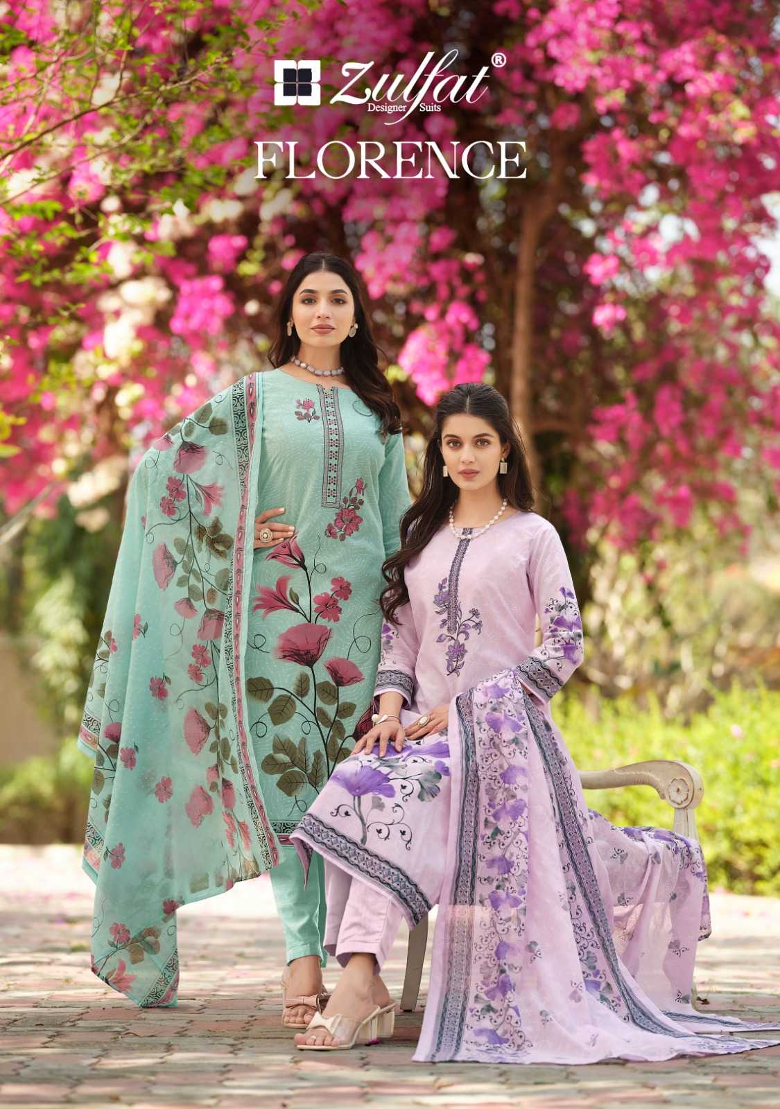 zulfat by florence pure cotton exclusive with embroidery pakistani style salwar kameez
