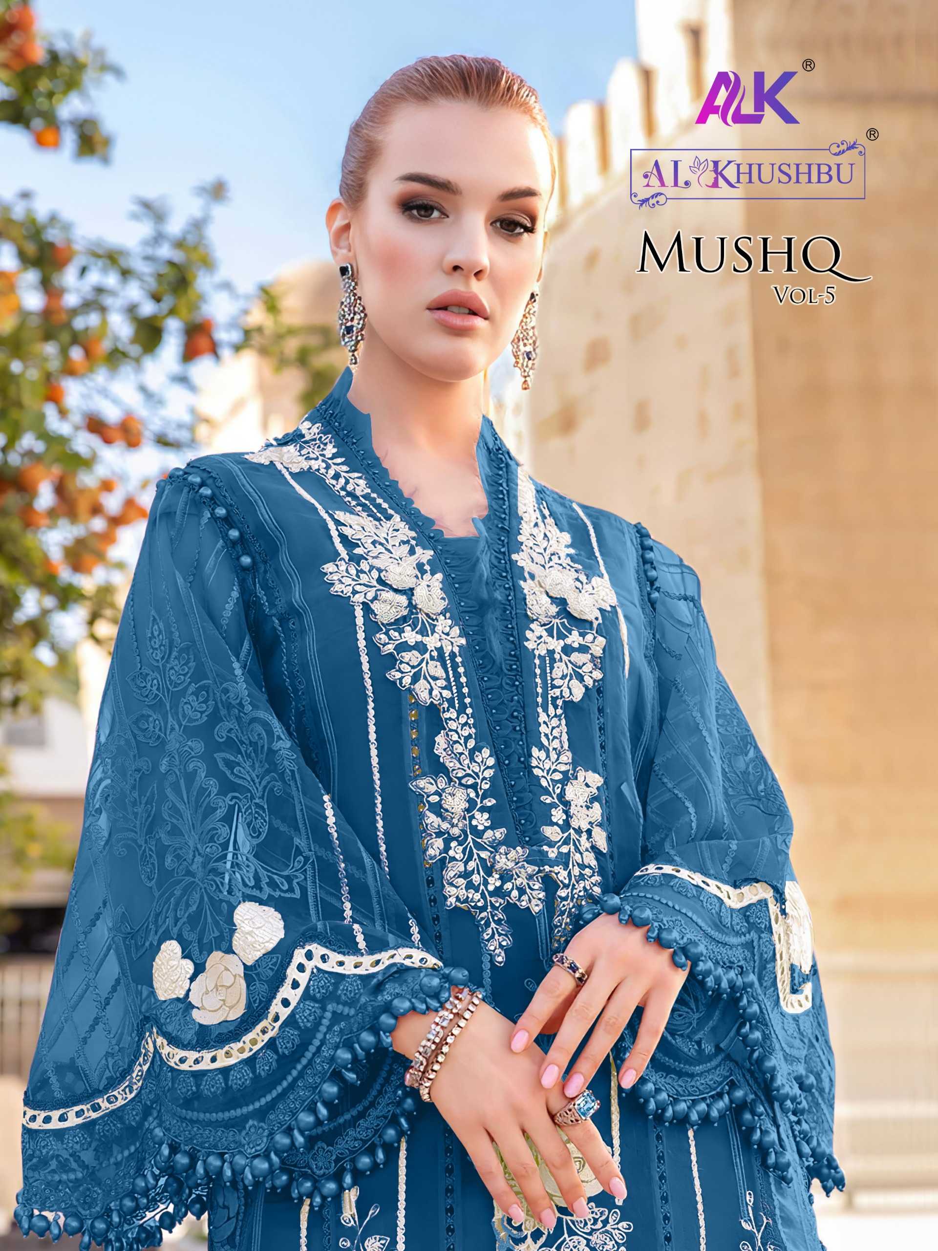  mushq vol 5 by al_khushbu fancy pakistani style cambric cotton salwar suit