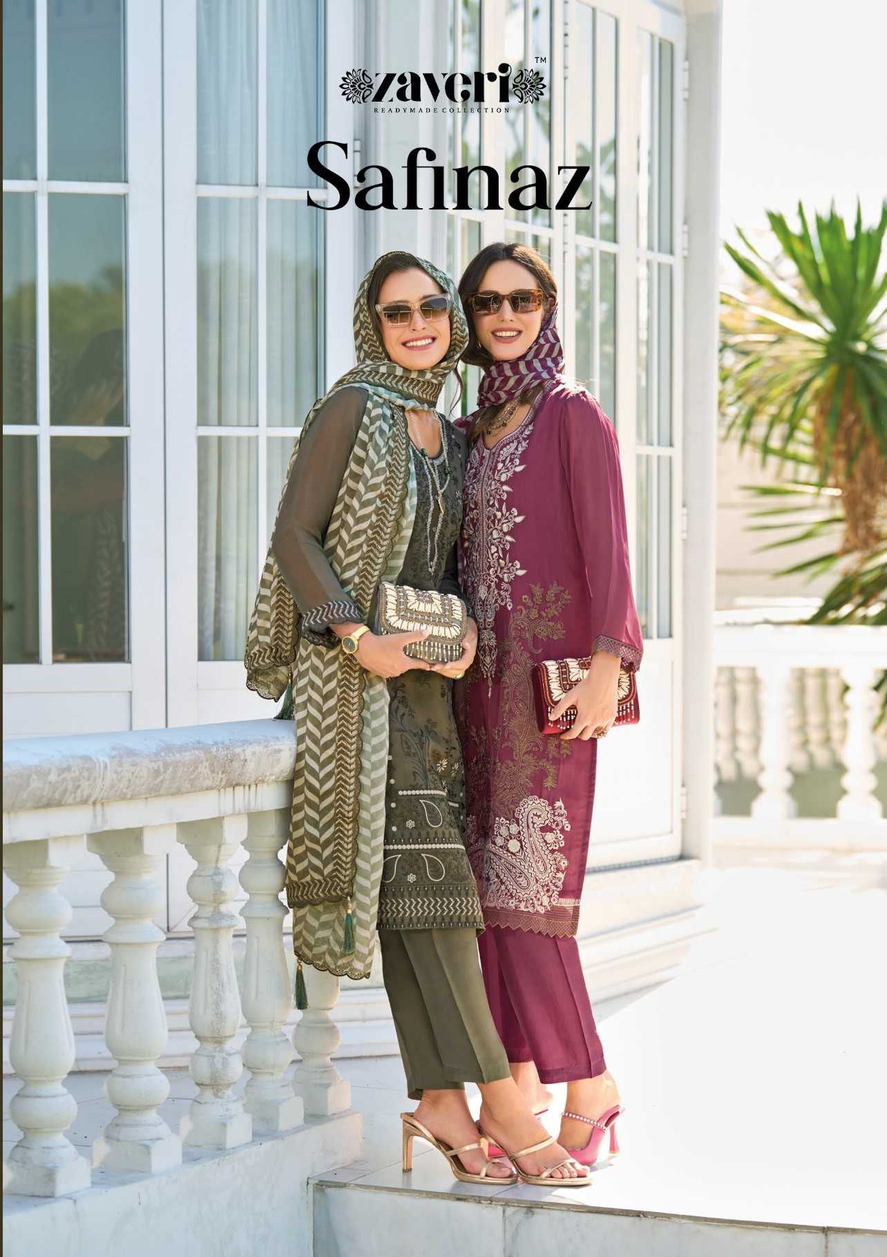 zaveri presents safinaz party wear soft organza full stitch Pakistani salwar kameez
