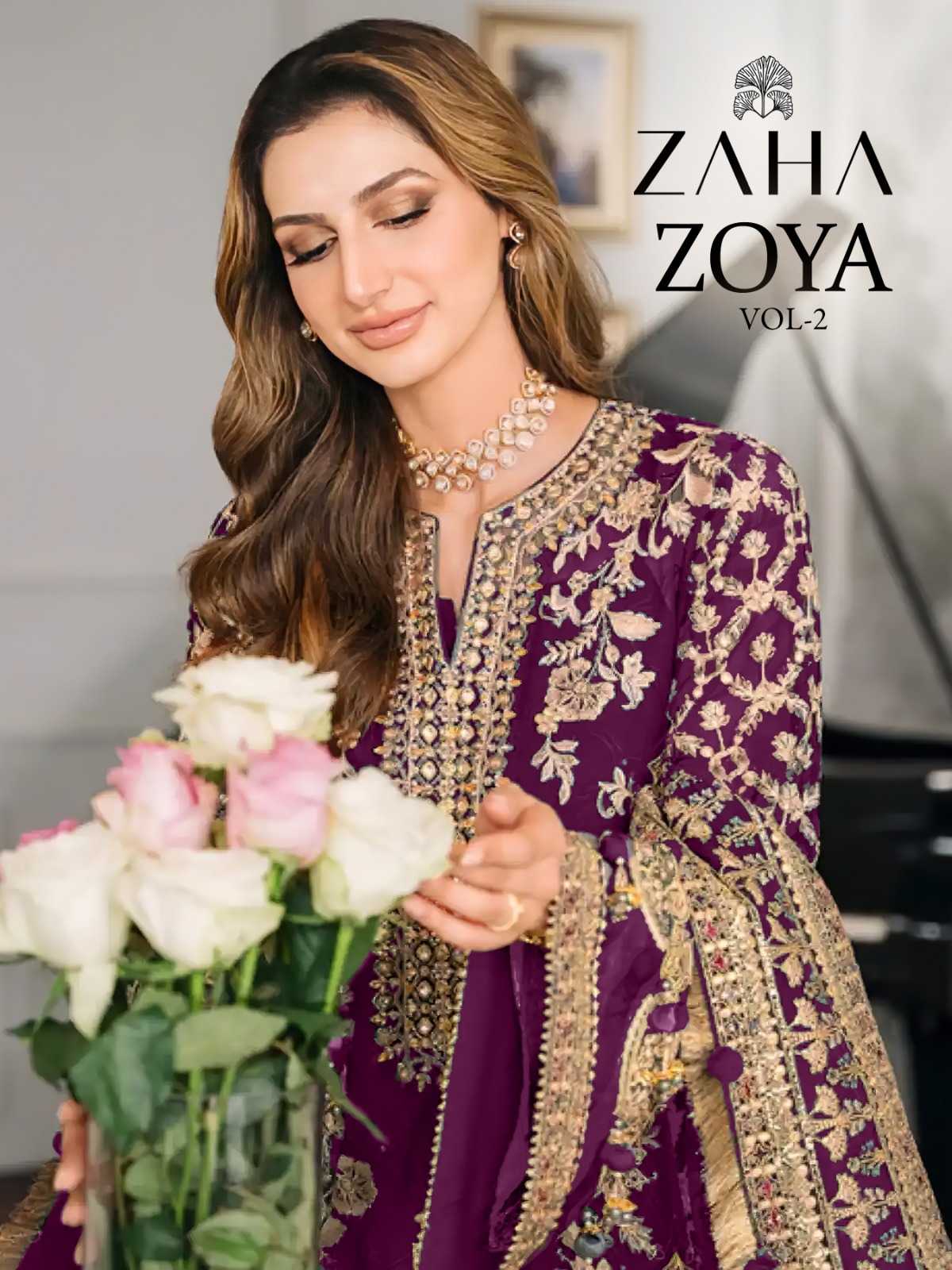 zoya vol 2 by zaha 10287 abcd georgette work pakistani salwar kameez