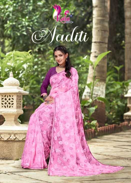 aaditi by kala silks fancy georgette mill print additional work pretty look saree supplier