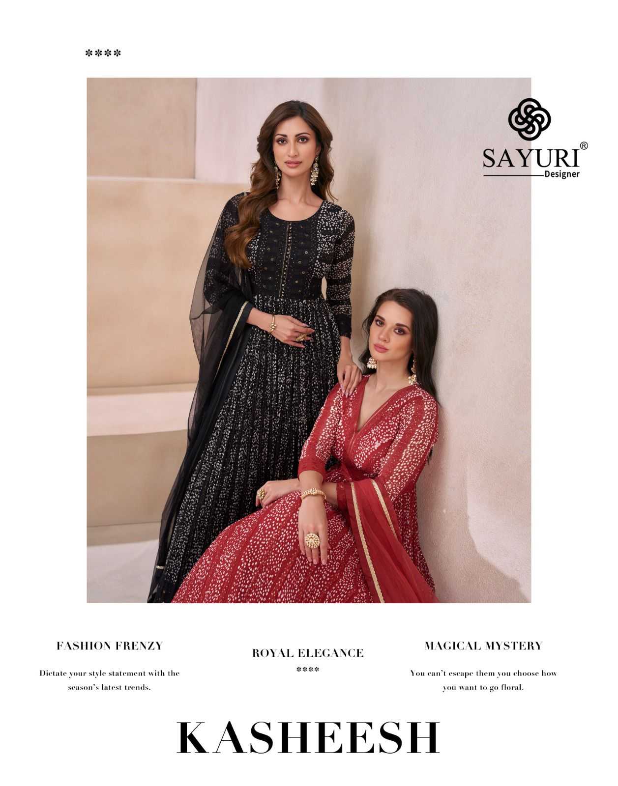 kasheesh by sayuri designer georgette exclusive gown style salwar kameez 