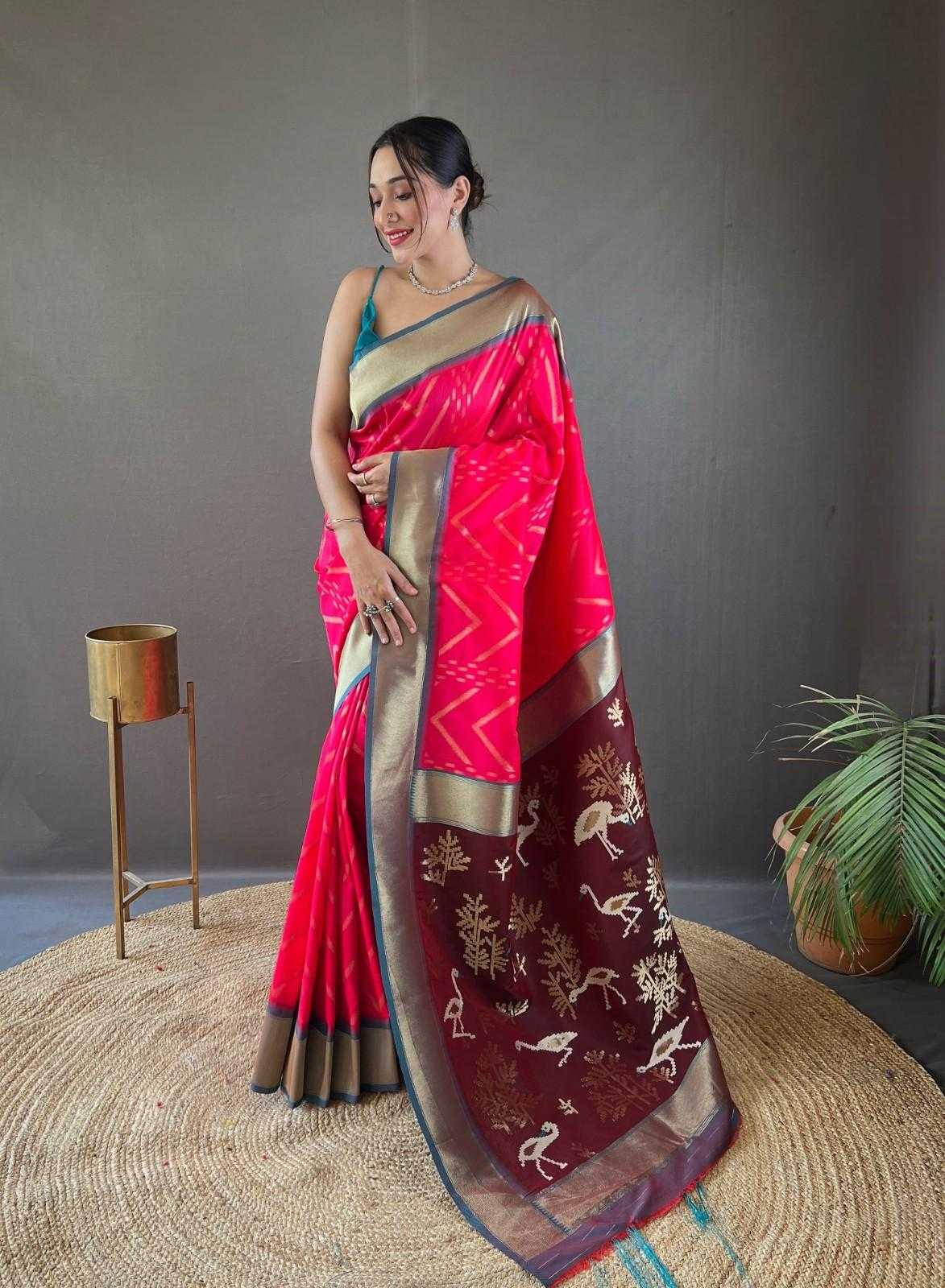 pr kc 3007 silk beautiful zig zag designer good saree online