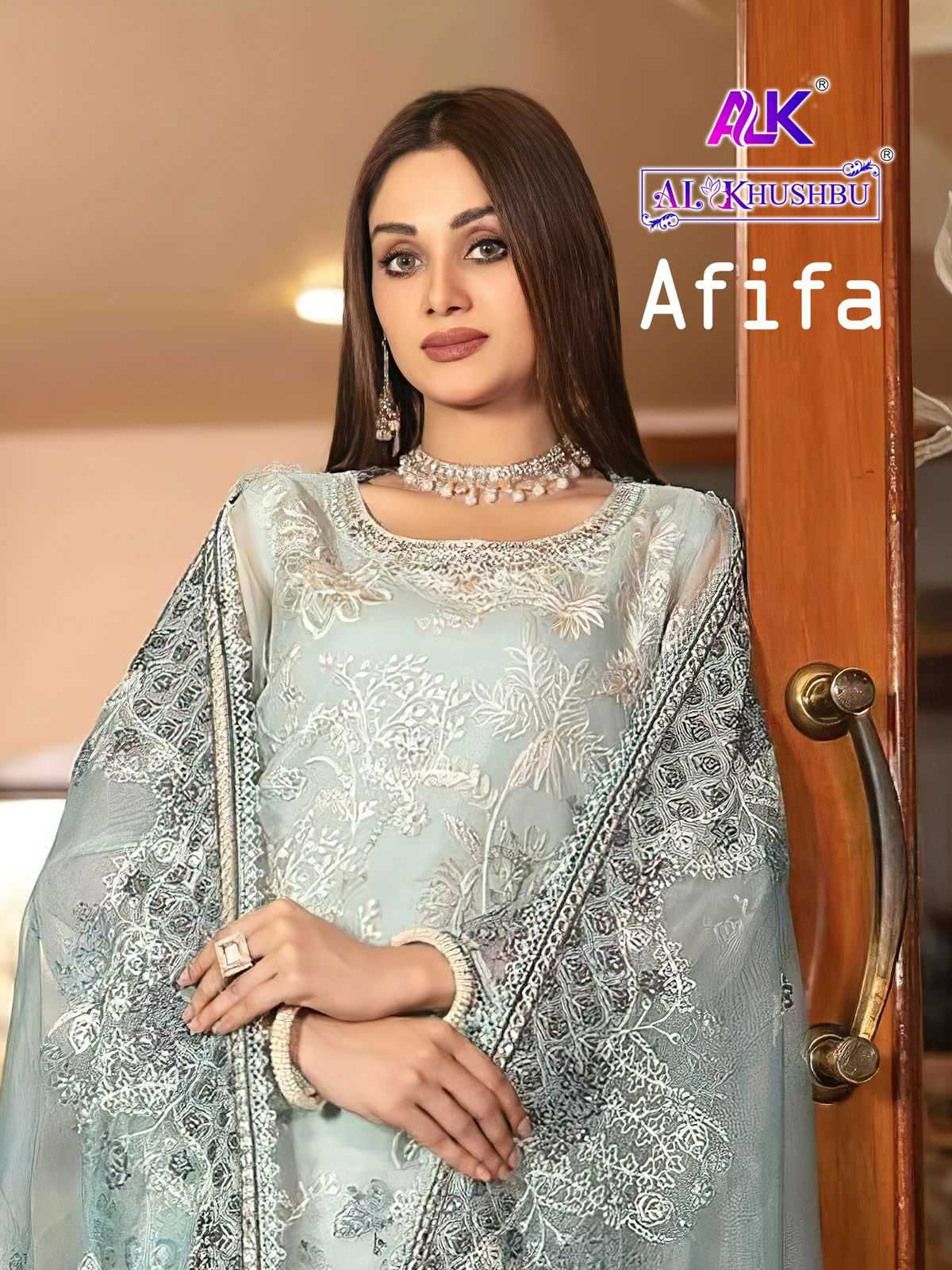 al khushbu alk afifa 6027-6029 georgette modern pakistani salwar suit 