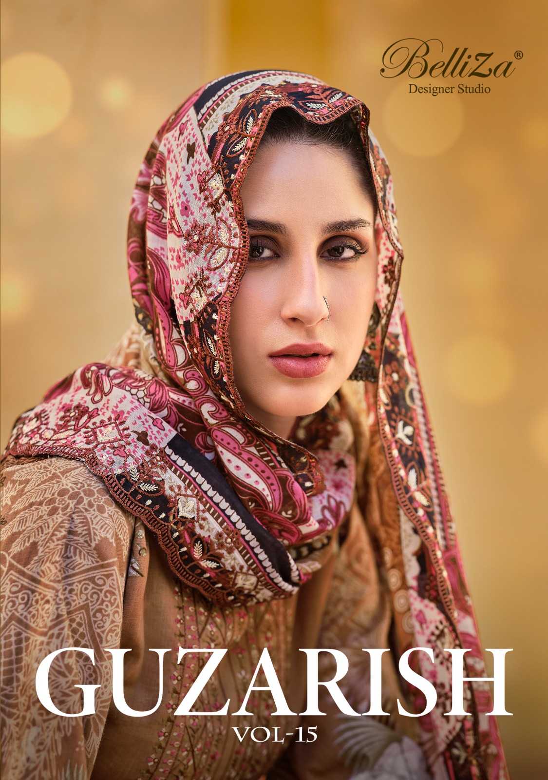 belliza designer guzarish vol 15 cotton model pakistani full stitch big size suit 