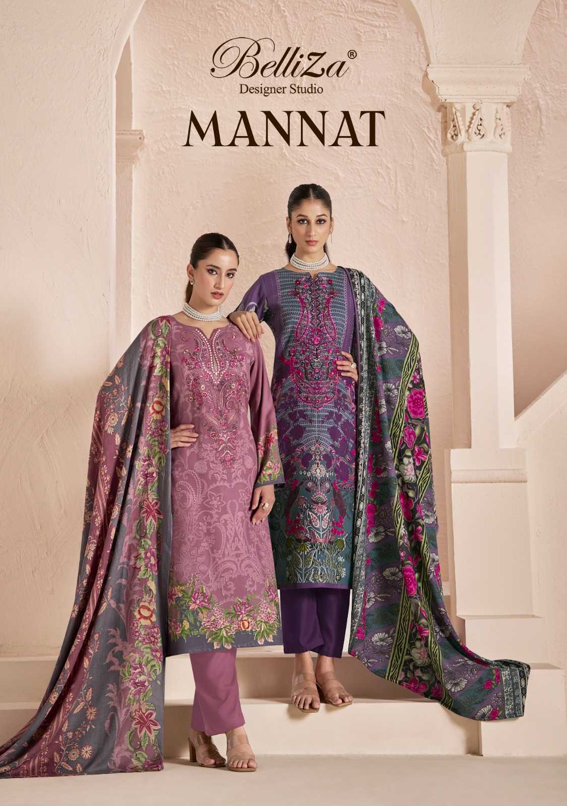 belliza designer mannat winter viscose pashmina stylish ladies suit 