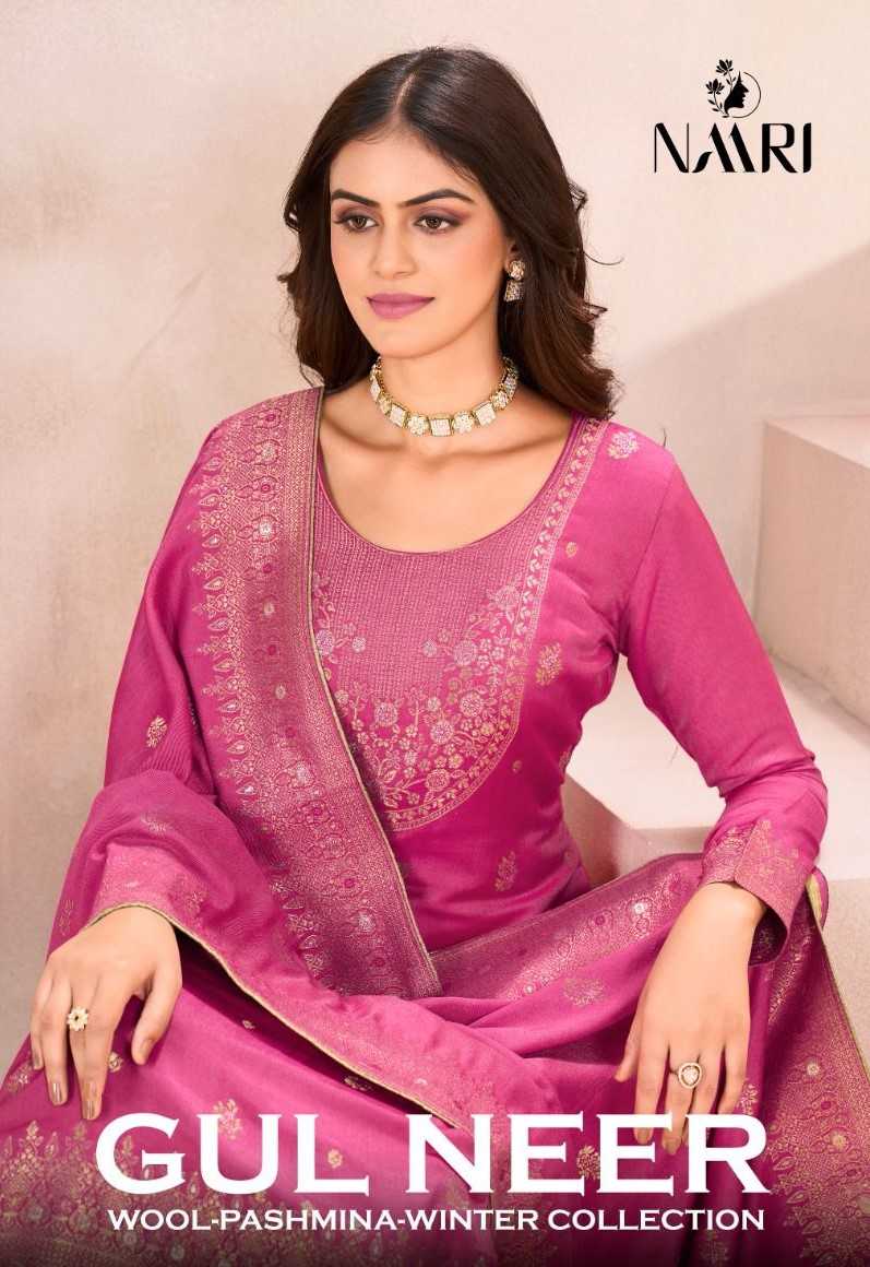 gul neer by naari viscose pashmina attractive look winter dress material 