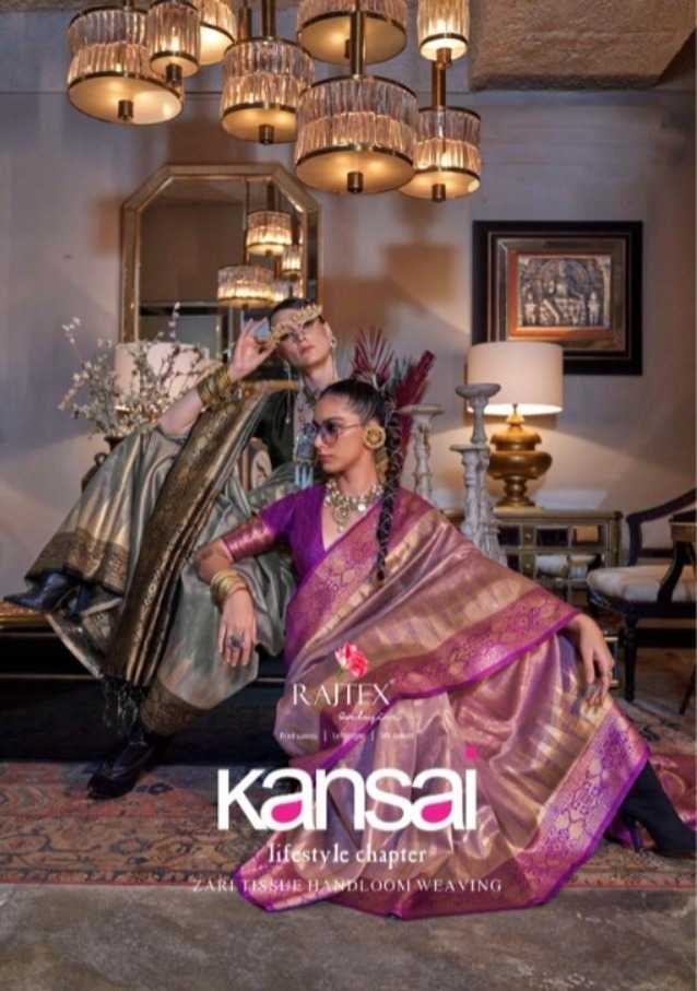 kansai by rajtex 393001-393006 tissue silk handloom designer saree 