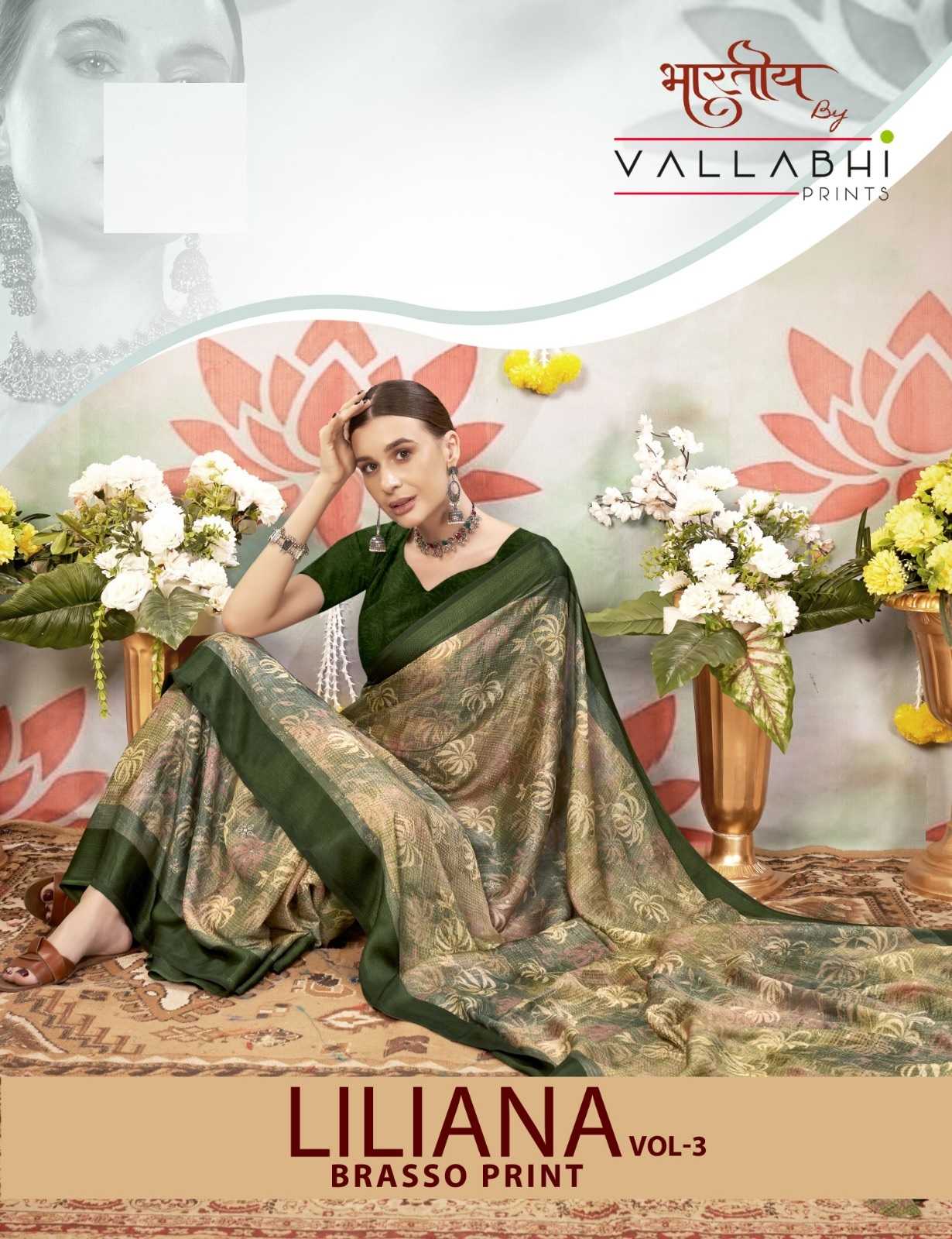 liliana vol 3 by vallabhi prints daily wear brasso saree wholesaler 