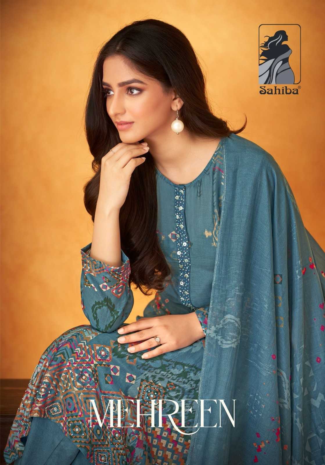 mehreen by sahiba unique muslin silk elegant style ladies suit 