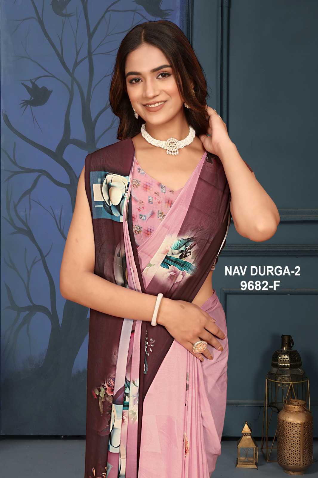 navdurga vol 2 by sanjana designer weightless pattern saree online 