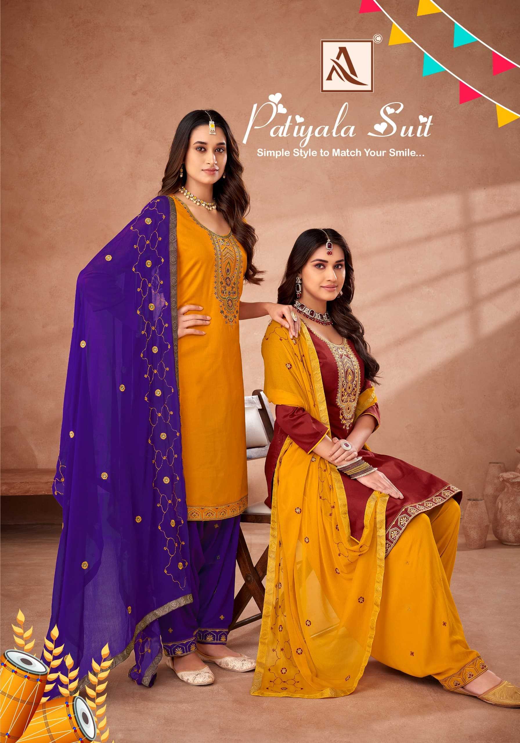 patiyala suit by alok zam cotton attractive look dress material supplier 