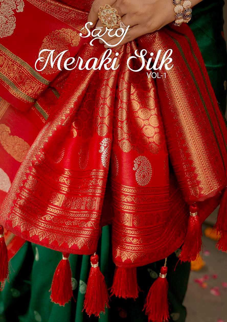 Saroj Meraki silk vol.1 50*600 silk copper saree