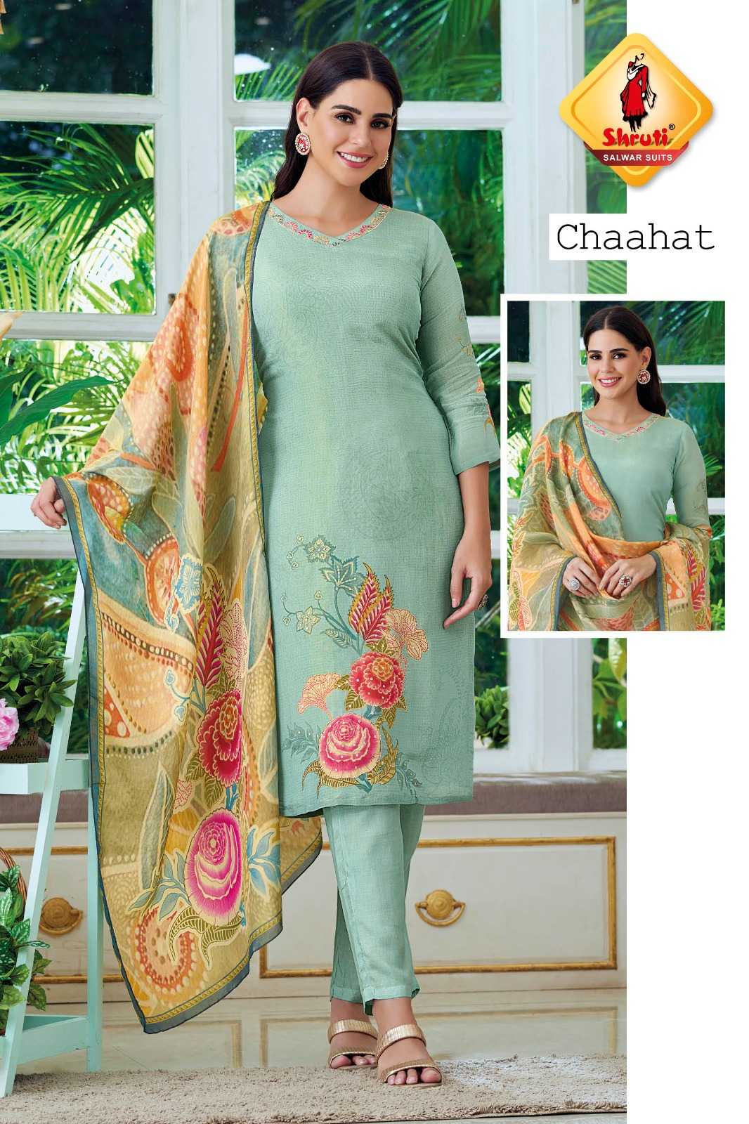 shruti saundarya muslin tissue readymade pretty look 3pcs dress