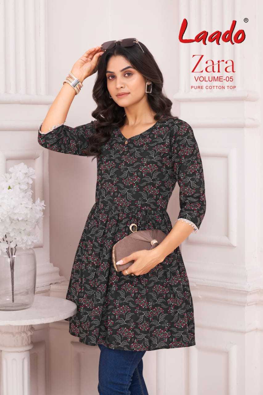 laado zara vol 5 readymade classic look cotton girls tunics top 