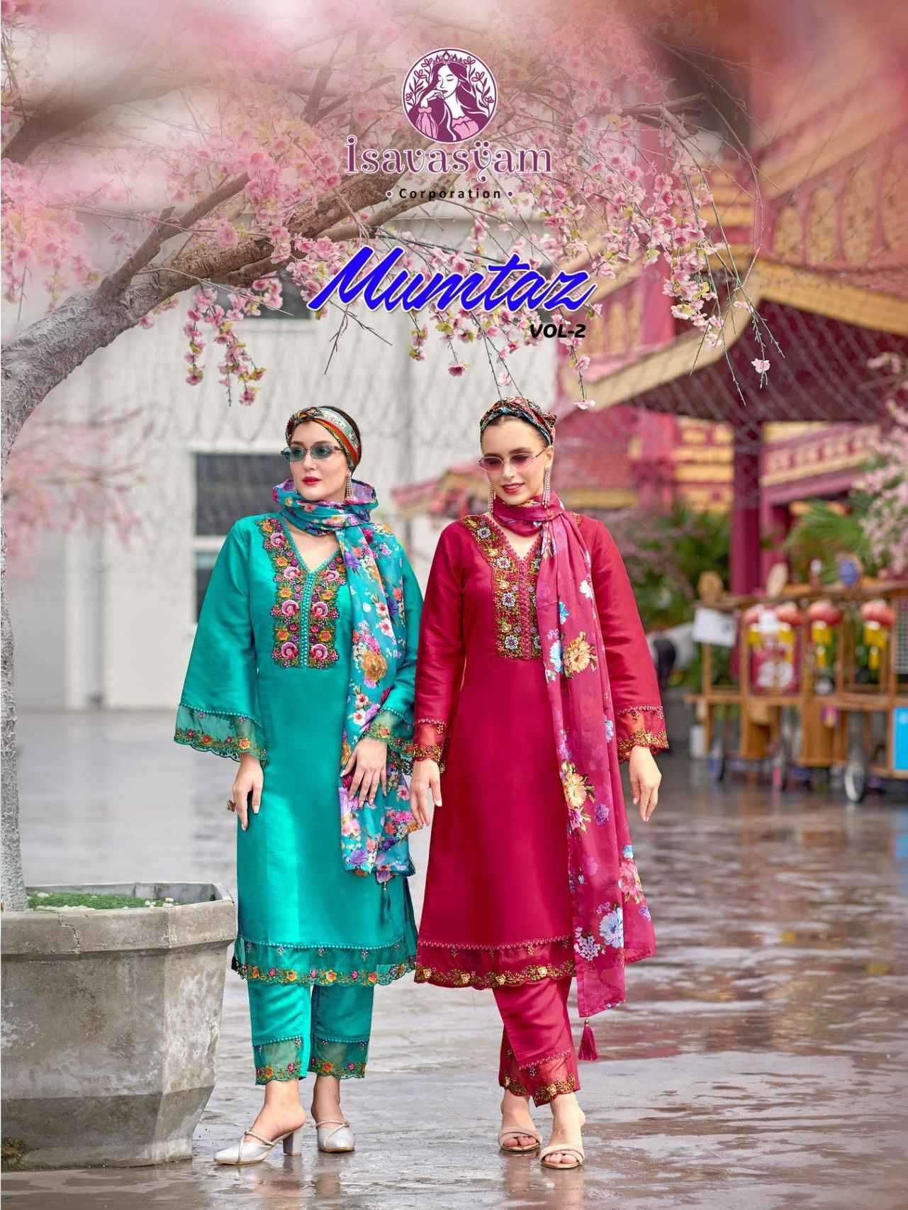 mumtaz vol 2 by isavasyam roman silk big size readymade salwar kameez