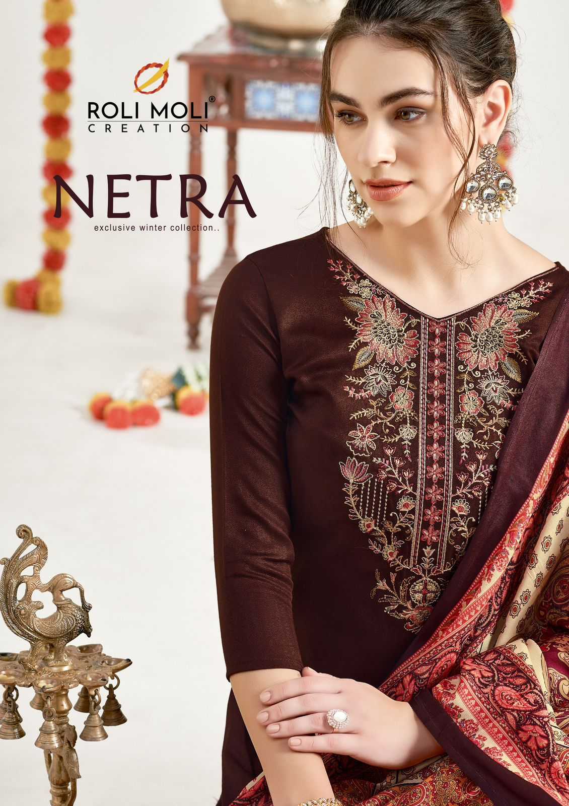 netra by roli moli creation elegance winter special pashmina ladies suits