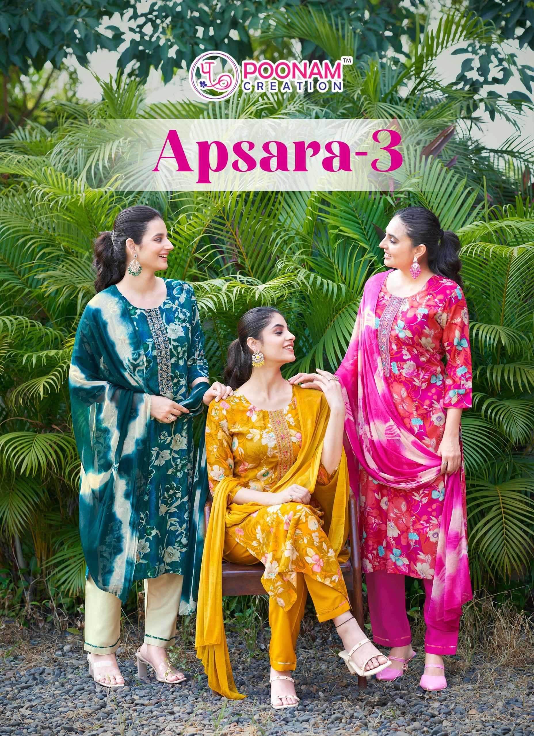 poonam creation apsara vol 3 casual rayon readymade suits