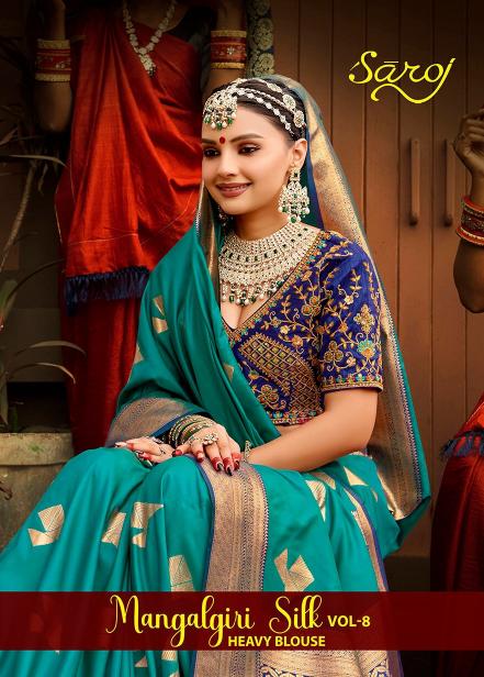 Saroj Mangalgiri silk vol.8 50*600 Silk saree