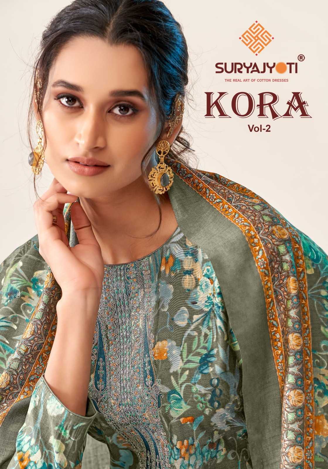 suryajyoti kora vol 2 unique style modal printed salwar kameez