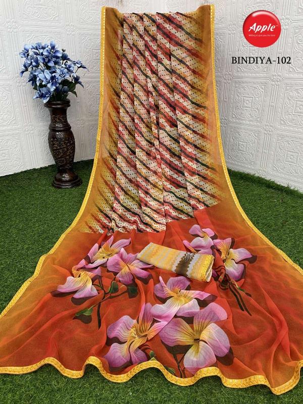 apple bindiya vol 1 unique fancy print weightless saree online