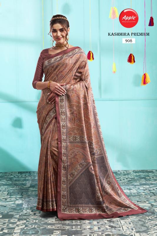 apple launch kashmira premium vol 9 pashmina elegant  silk saree 