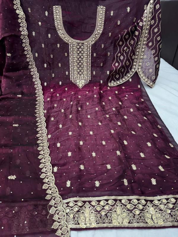 pr aashvi fendy satin elegance style pakistani dress material 