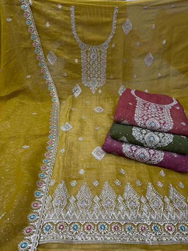 pr hina crunchy silk daily wear unstitched 3pcs suits online