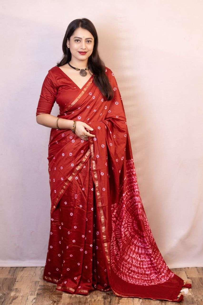 pr kc 185 magic bhandani chanderi cotton saree collection