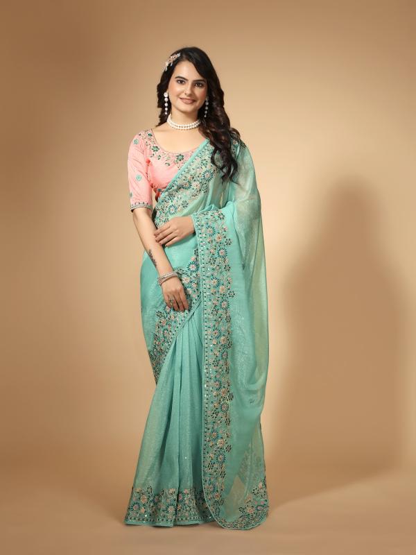 pr suvarna organza silk daily wear fancy saree supplier 