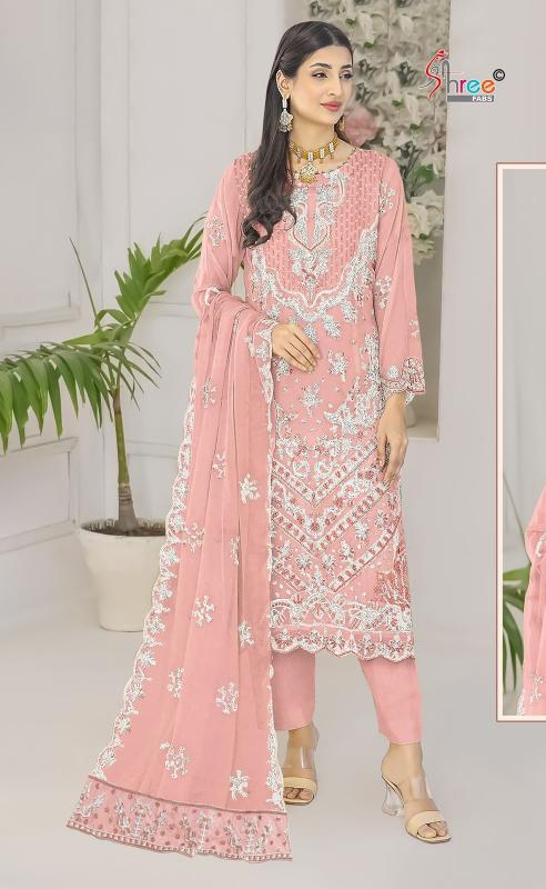 shree fabs k 5093 heavy embroidery georgette pakistani suits