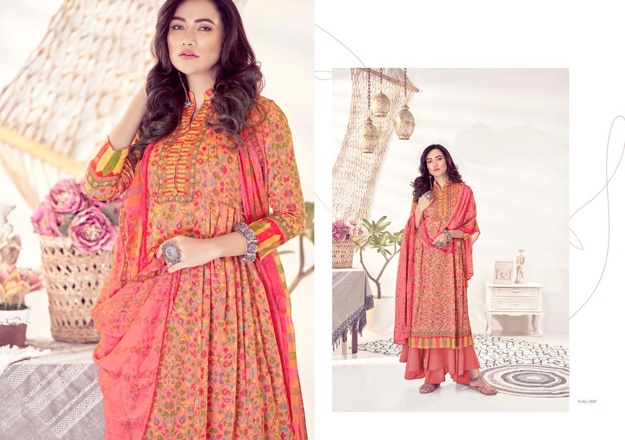 Kesar Karachi Present Kaani Jam Satin Designer Salwar Suit Collection