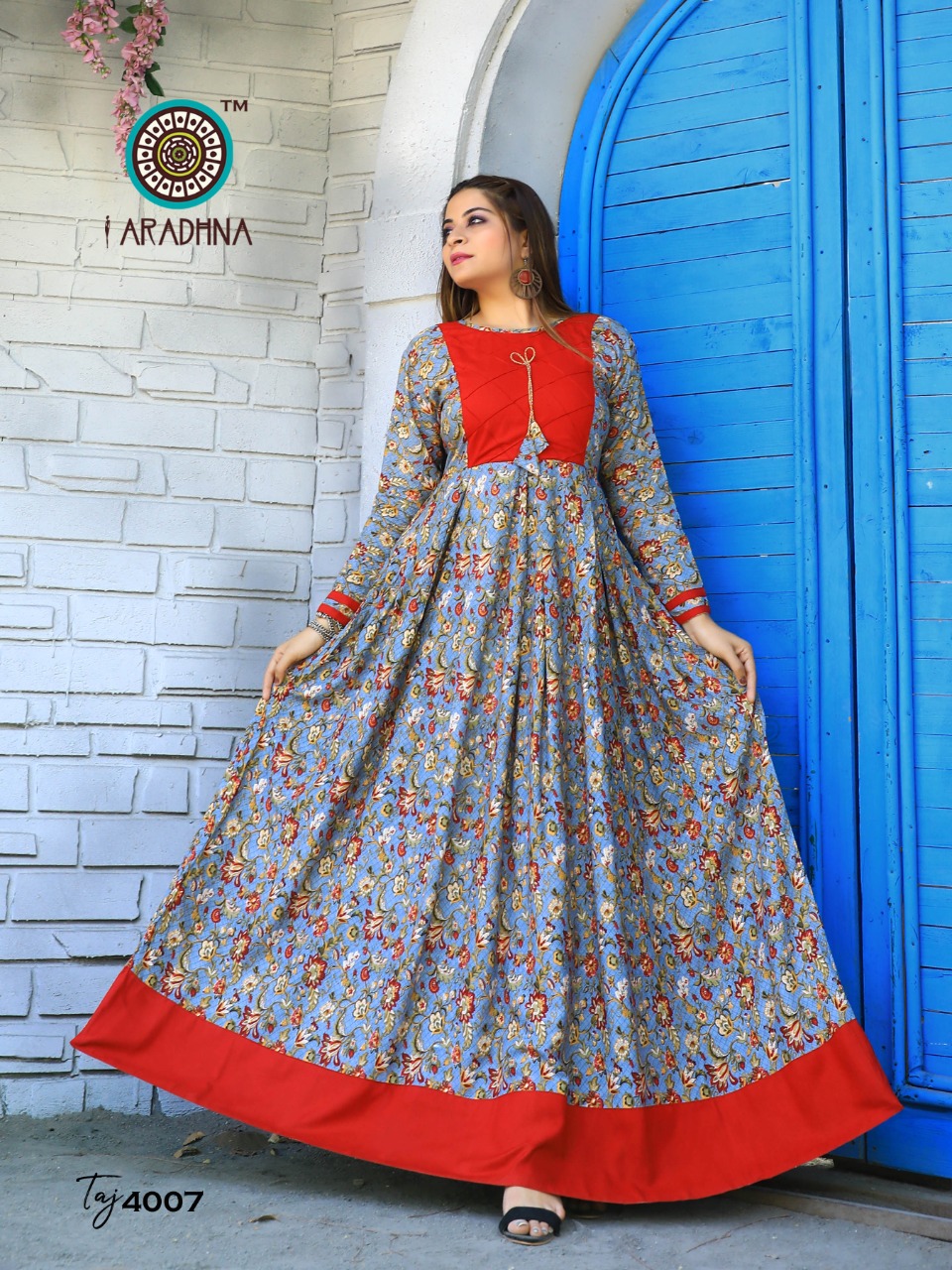 Aradhna Taj Vol 4 Rayon Cotton Long Gown Collection