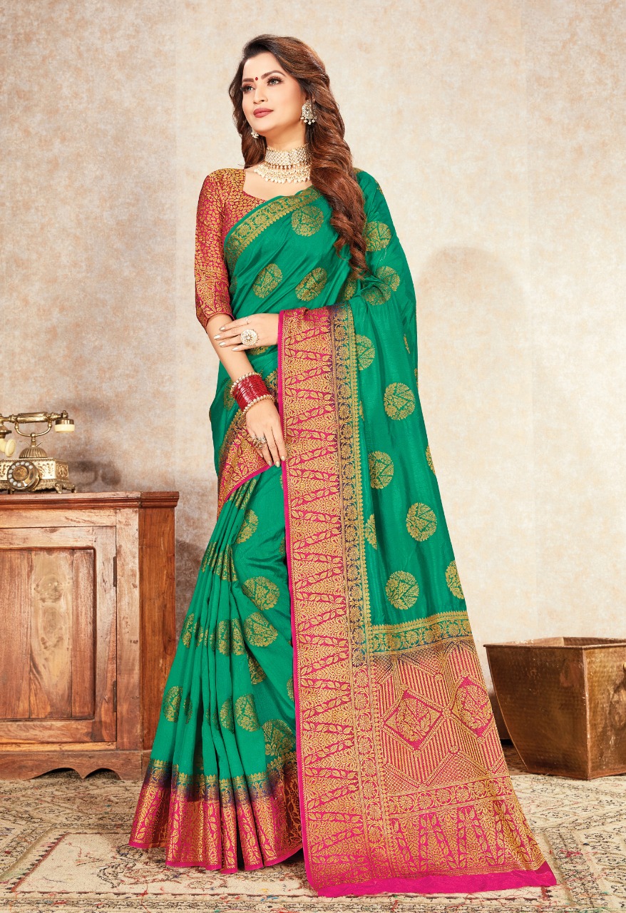 Madurai Silk By Sangam Prints Full Zari Weaving Silk Saree Exporter