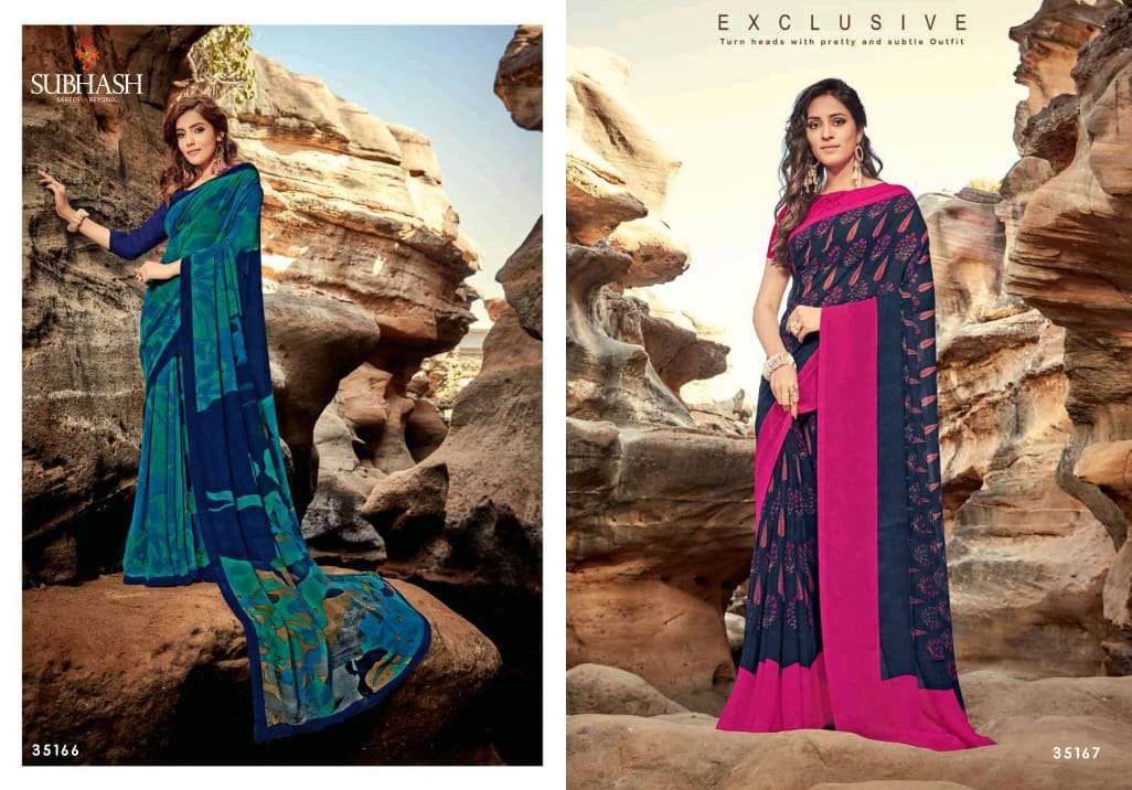 subhash saree homemaker vol 6 casual wear georgette sari buy online at ...