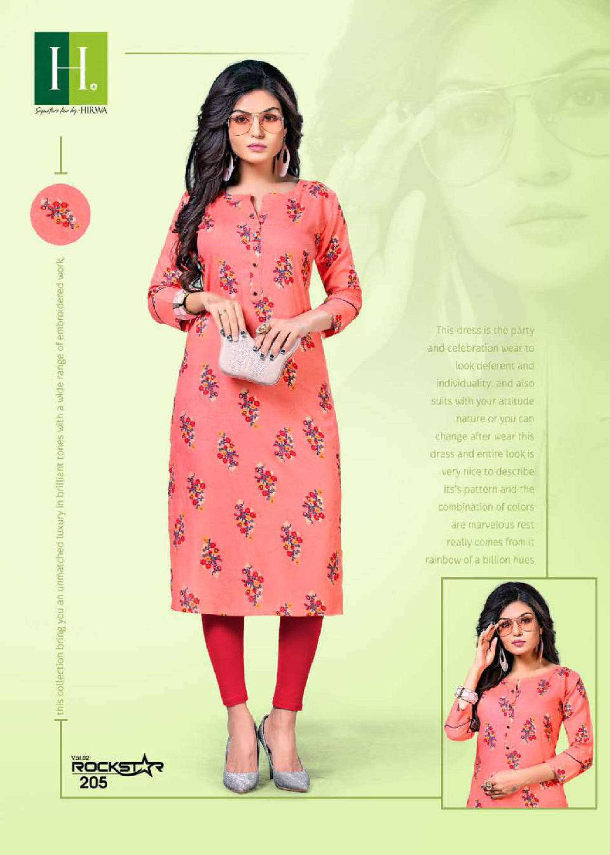 Rockstar Vol 2 By Hirwa Fancy Kurti Exports